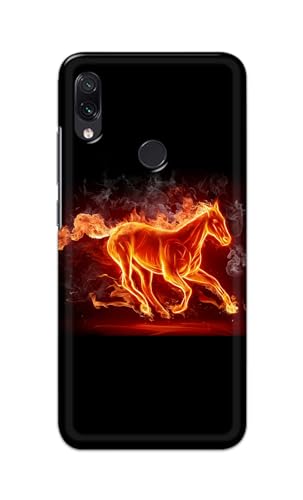Image of PRINTFIDAA Plastic Printed Hard Back Cover Case For Mi Redmi Note 7 | Mi Redmi Note 7 Pro | Mi Redmi Note 7S Back Cover (Fiery Horse) -112