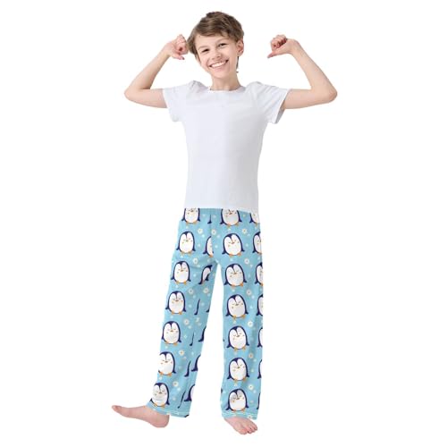 J JOYSAY Penguin Dasiy Blue Pajamas Pants Soft Long Pajama Bottoms Lounge Sleep Pants Size S-XL3