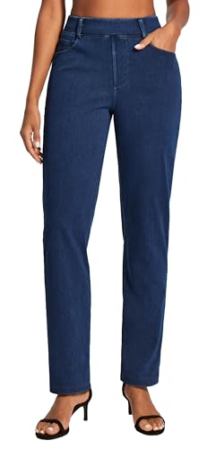 IUGA Straight Leg Jeans for Women Stretchy Pull On Sweatpant Jeans Women High Waisted Bootcut Jean...