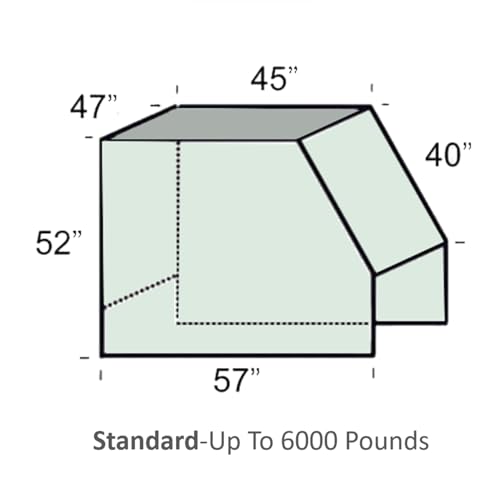 CHENGNAN Forklift Cover,All Weather Protection,Universal Fit for 6000LB,Waterproof EVA,600D Oxford Coated Silver Cloth,57"L x 47"W x 52"H