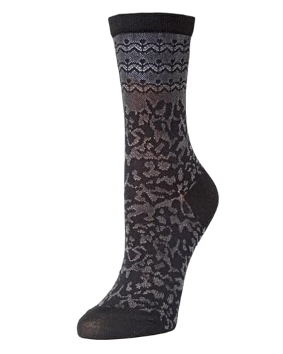 Natori Dainty Mix Cotton Blend Crew Socks Navy 9-11