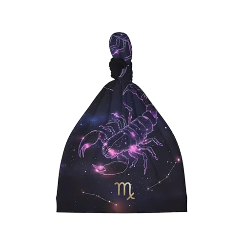Scorpio Baby Newborn Knot Soft Beanie Hats Infant Baby Girls Boys Caps 0-6 Months Black