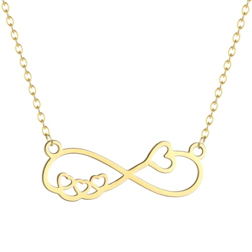 Collier infini avec cœur, cadeau idéal en collier de mariage pour femmes