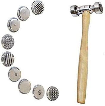 Texturing Hammer with 9 Interchangeable Heads in Different Patterns I Made In India