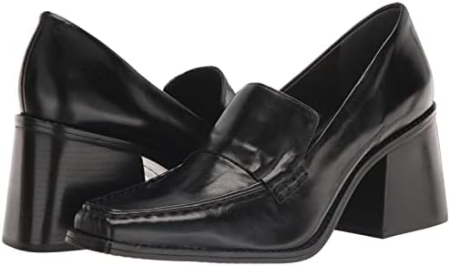 Vince Camuto Women's Footwear Women's Segellis Stacked Heel Loafer Clog, Black, 7.5 | Image 6