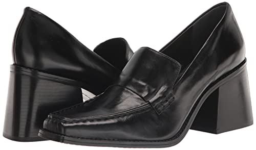 Vince Camuto Women's Footwear Women's Segellis Stacked Heel Loafer Clog, Black, 6 #TOP6
