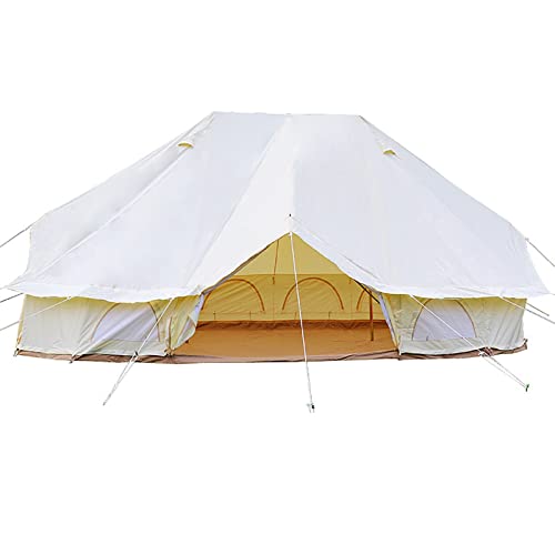 Tienda de Campana de Tela Oxford 900D, Tienda de Campana de Yurta Impermeable al Aire Libre, Carpas de Glamping Familiares, Carpa de Camping al Aire Libre para 4 Estaciones, Tres Puertas y Seis