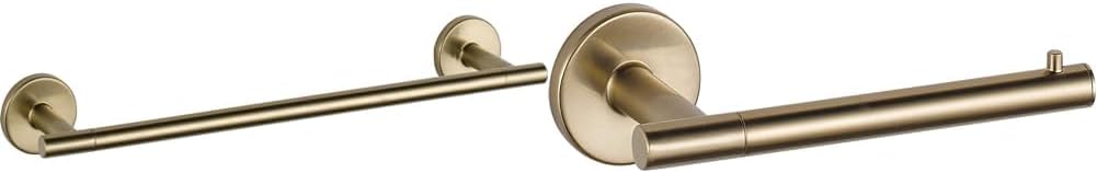 Delta Trinsic 12 in Towel Bar & Toilet Paper Holder in Champagne Bronze