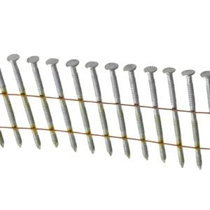 #US 3600Pcs Siding Nails 2In 0.092In 15 Degree Collated Wire Coil Full Round Head