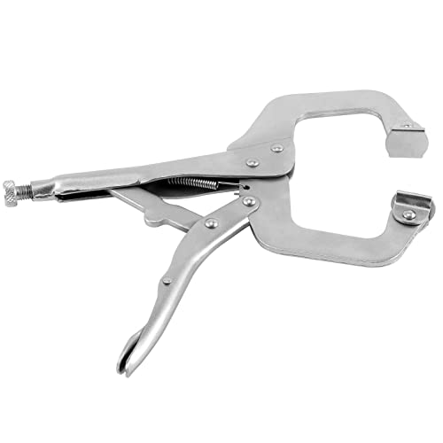 Generic Ningwaan 6 Pack 11 Inch C Clamp Locking Pliers, Heavy-Duty Locking C Clamp, C Pliers With Swivel Pads, Adjustable Nickel Plated Face Clamp For Woodworking thumb #5