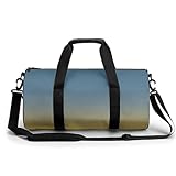 Gym Bag 17in for Men Women, Waterproof Foldable Sports Organizer, Durable Workout Travel Duffle Bag, Bright Sky Blend-18