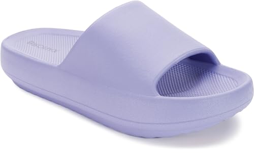 Image of BRONAX Arch Support Slides for Women and Mens | Cushioned Thick Sole Pain Relief Slippers