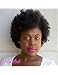 SinoArt Afro Kinky Curly Short Wig 100% Brazilian Remy Human Hair 130% Density Short Full Wig for Women (Natural Black)