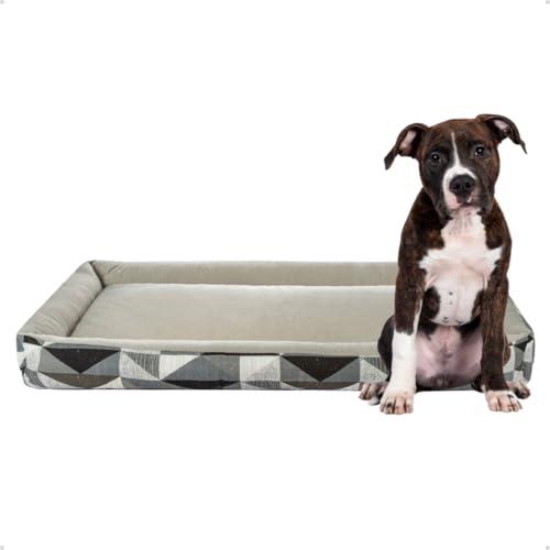 Cama Pet Confortável Xg Extra Grande Lavável (Triângulo Cinza)
