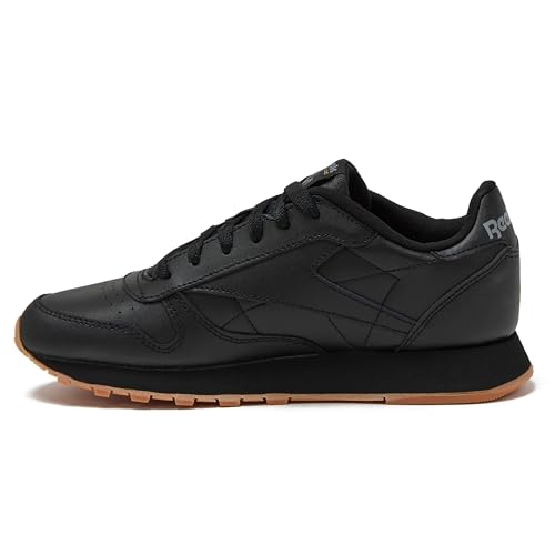 Reebok Classic Leather Girls & Boys Shoes for Kids, Toddler, Little Kid or Big Kid Sneakers, Black/Gum, 3.5 Big Kid