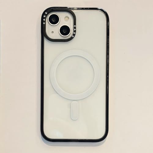 Coque magnétique iPhone 13 avec pare-chocs antichoc bords noirs