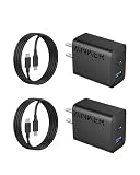 Anker 20W Cargador Tipo C, Paquete de 2 con Cable USB C de 1.5 m