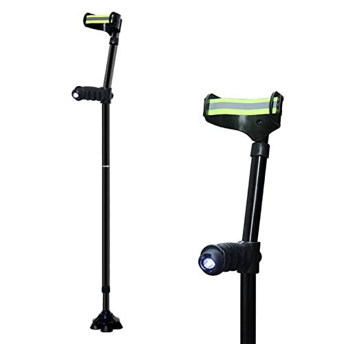 Canne pliante quadruple réglable en aluminium YRYRYW béquille d avant bras pour adulte