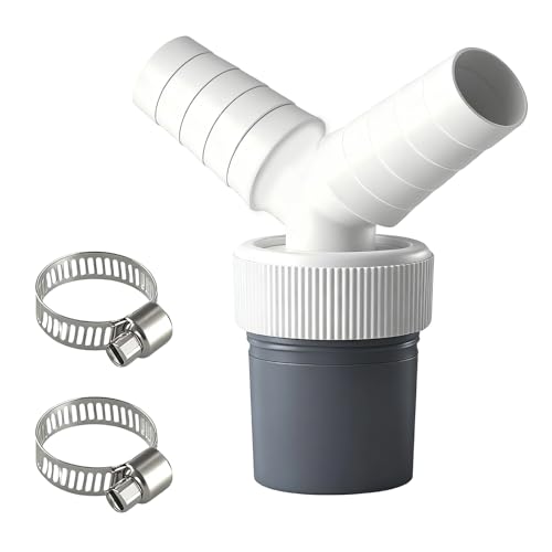 Adapter do odpływu pralki, adapter Y do podwójnego odpływu, uszczelnienie, łatwy montaż, do wylotu węża średnicy 40 mm i węża dopływowego średnicy 19-24 mm