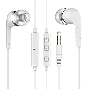 Rivano YR Wired Original Headphones Earphone with Mic, Super bass Ear phones for Android and iOS Devices, headsets for Laptop, handsfree for Girls for Music (White, Pack of 1)