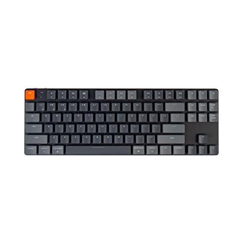Keychron K1 SE, 87 Keys Ultra-Slim Wireless Bluetooth/USB Wired Mechanical Keyboard with RGB LED Backlit, Low-Profile Gateron Mechanical Red Switch Compatible with Mac Windows by Keychron - Used condition - US$53.99