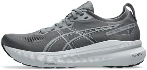 ASICS Tênis de corrida masculino Gel-Kayano 31, Aço cinza/cinza