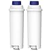 AQUACREST TÜV SÜD Certified DLS C002 Coffee Water Filter, Compatible with De'Longhi 5513292811, DLS C002, CFL-950, SER3017, ECAM/ESAM/ETAM Series, EC680, BCO420 (Pack of 2, Packing may vary)