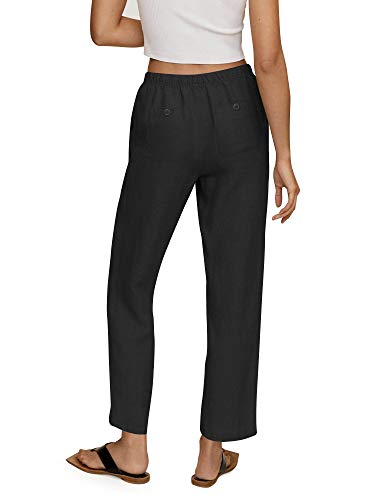 Hat and Beyond Womens Casual Classic-Fit Beach Trousers Linen Pants2