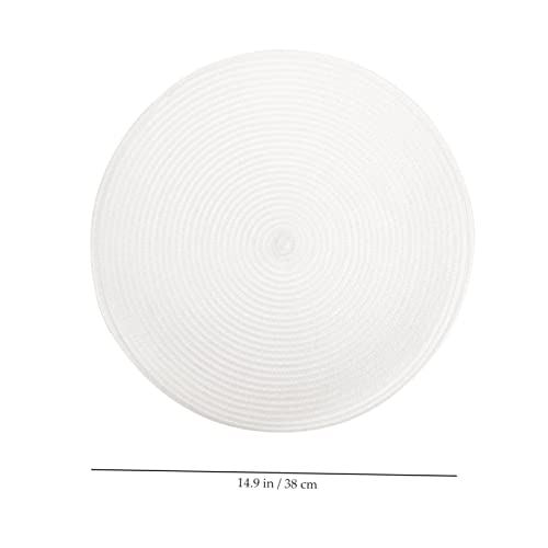 Set de table rustique en PP tissé blanc lot de 6 dessous de plat