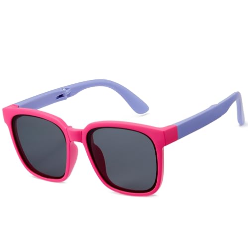 Cyxus Kids Folding Foldable Sunglasses for Girls Boys Prolarized Uv 400 Protection Travel Sunglasses2