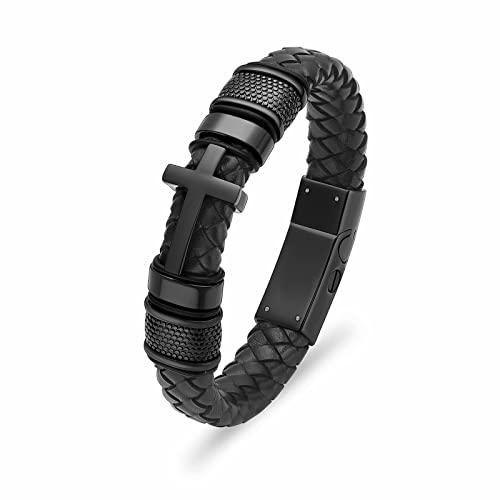 shajwo Cremation Jewelry Cross Urn Bracelet for Ashes for Women Men Keepsake Memorial Cuff Bracelet