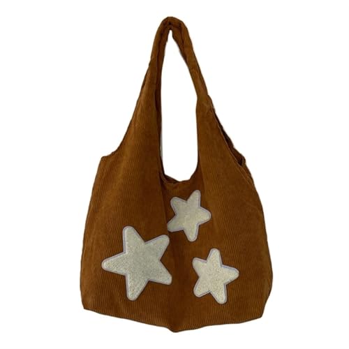 Sac en velours côtelé souple à motif d'étoiles avec grande capacité de rangement