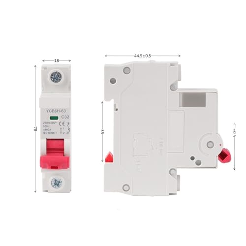 Disjoncteur 1P YCB6H-63 pour stopper les courts-circuits du tableau