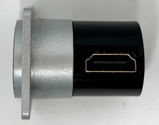 RiteAV Obudowa HDMI serii D Heavy Duty złącze do montażu panelowego przechodzi przez łącznik grodziowy bez lutowania, srebrna metalowa obudowa - wyjście kątowe HDMI [10 szt.]
