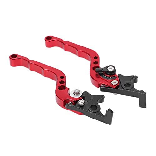 Tomotato 2Pcs Motorcycle Brake Lever, CNC Aluminum Alloy Motorcycle Clutch Brake Handle Lever for Pit Dirt Bike Motor Scooters, Universal Lightweight Left & Right Replacement Parts (Red) by Tomotato - Image 9