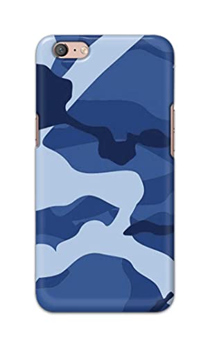 Image of Printed Hard Back Cover Case for Oppo A71 Back Cover (Army Blue Pattern) -1302