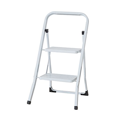 White Step Ladder 2 Step Folding Step Stool For Adults Home Kitchen Household Ladders … #TOP2