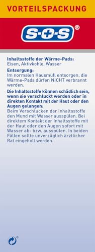 SOS Wärme-Gürtel (1x Wärme-Gürtel + 6 Pads) Rückenwärmer zur Schmerzlinderung bei Rückenschmerzen - wärmender Hüftgürtel für verkrampfte Muskeln & Verspannungen