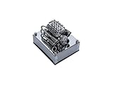 MINI V8 Engine Kit That Runs On Gas, Full-Metal Mechanical V8 Engine Model - Dynamic Running Simulation, Steampunk Collectible Desktop Decor & Ready-to-Play Gift for Adults & Enthusiasts