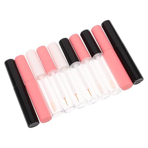 CORHAD 10 Piezas Mini Lip Gloss Tubes Transparent Refillable Plastic Containers With Wand For DIY Makeup Storage And Lash Glue