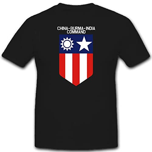 T-shirt militaire CBI Command Commando noir 4XL vêtement armée historique #3072