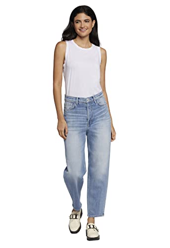 Current/Elliott Women’s The Jaunt – Balloon Leg High Waisted Jeans in Dunes Blue4
