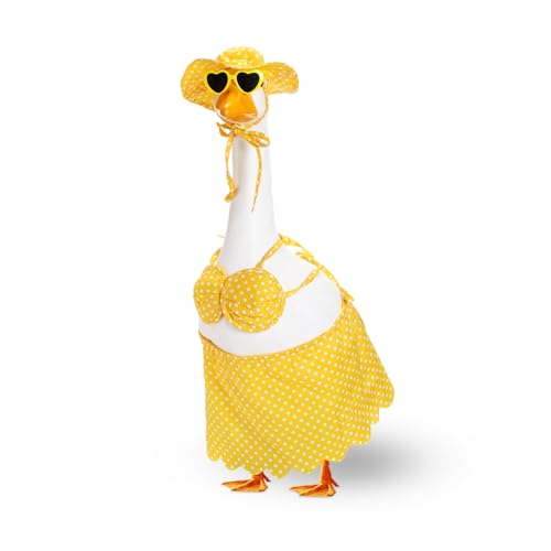 FuWeave Summer Porch Goose Outfit for 17" Summer Bikini Lawn Goose Costume Clothes for Outdoor Patio Yard Lawn Art Decoration Yellow by FuWeave - Used condition - US$8.16