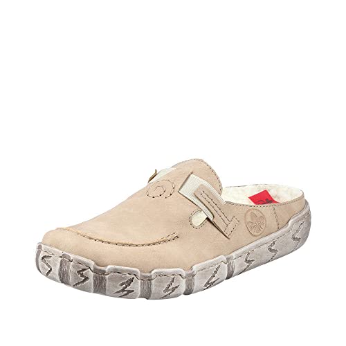 Rieker Damen Clogs L0393-60 beige / 60 Gr. 40