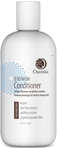 Osensia Volumizing Conditioner for Mega Volume - Thickening Conditioner Adds Fullness, Sulfate and Paraben Free Formula with Keratin, Olive Oil, Kiwi - Revitalizes Dry, Damaged, Color Treated Hair