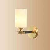 LMAPLUMP Wall Lamp Modern Brass Wall Sconce with Cylindrical Glass ShadeBathroomLamp; Vanity Light for MirrorBedroomLiving(Animal Horse)