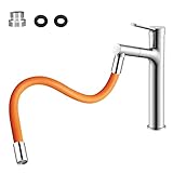 【Tamaño aplicable: la longitud total de la extensión del grifo es de 50 cm. Interfaz internacional 1/2 (2 cm), apto para la mayoría de grifos. Además, proporcionaremos una interfaz de 2,3 cm a 2 cm, este conector es generalmente más adecuado para un grifo de lavabo.