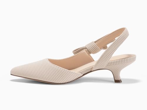 Coutgo Womens Slingback Kitten Heels Pointed Toe D’orsay Bow Dress Shoes by Coutgo - Used condition - Image 3