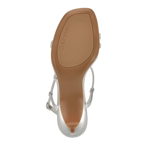 Calvin Klein Women's Ishaya Heeled Sandal, Silver 040, 8.5 by Calvin Klein - Used condition - Image 4