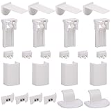 Klemmträger Zubehör,24 PCS Plissee Klemmträger Set Klemmfix Halterung zum Kleben und Klemmmontage Ohne Bohren Fenster Plissee Ersatzteile Zubehör Inkl Halterungen